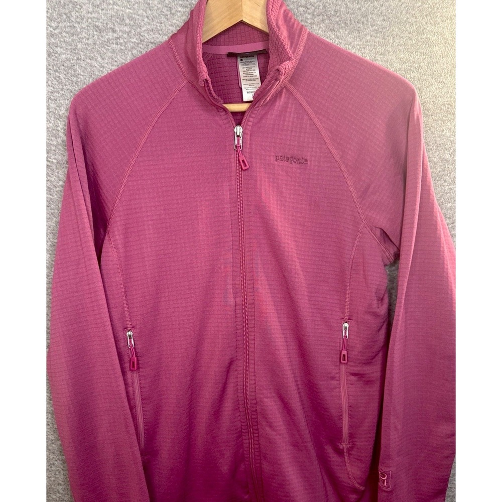 Patagonia Women's R1 Full Zip Grid Fleece Jacket Pink Berry Size Large